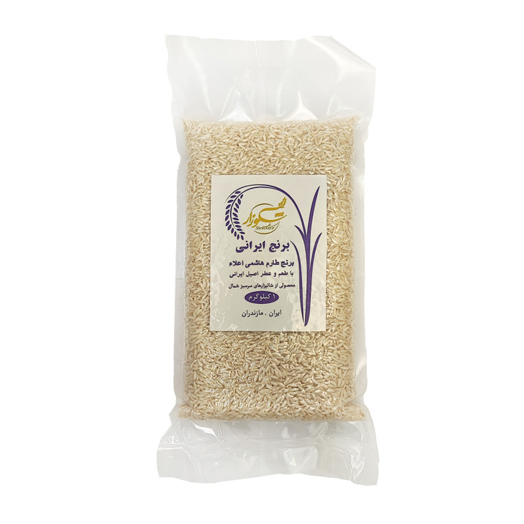 برنج طارم هاشمی اعلا، برند شکوزار بسته بندی وکیوم یک کیلو گرمی