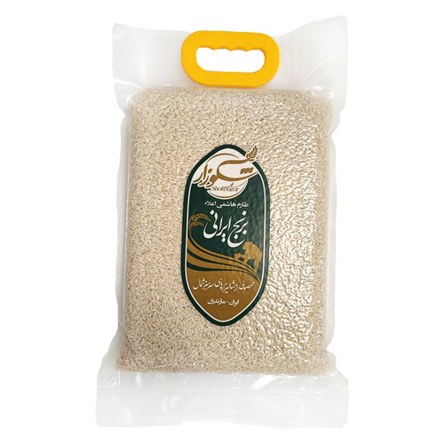 برنج طارم هاشمی 5 کیلویی برند شکوزار بسته بندی وکیوم